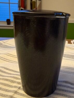 Tea Forte Kati Black Ceramic Tumbler with Lid (Missing Infuser Cup)
